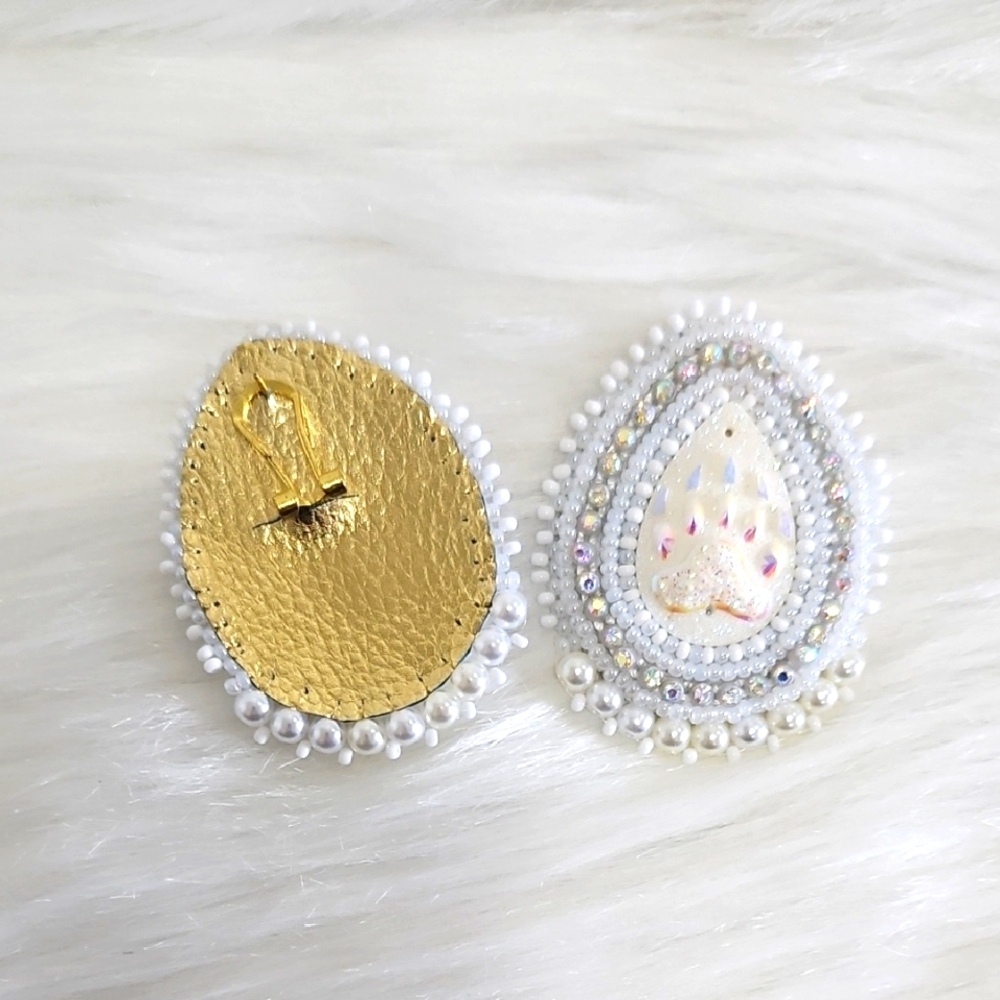 Elegant Gold and Silver Teardrop Earrings